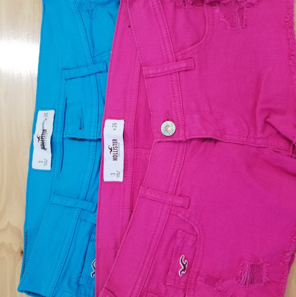 Cut off Pink and Blue shorts